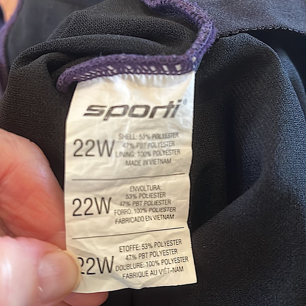 Sporti Plus Water Aerobic/Swim Lap One Piece Suit (104) - Picture 3 of 3